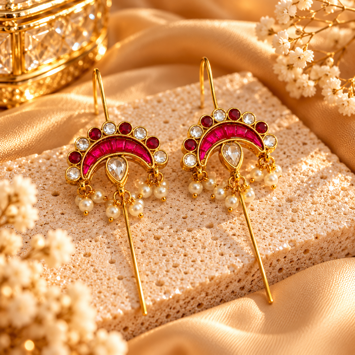 Ratna Chandrika Kundan Pearl Bugdi