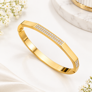 Crystal Bar Hex Gold Bracelet (Baby Size)