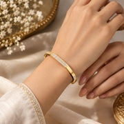 Crystal Bar Hex Gold Bracelet (Baby Size)