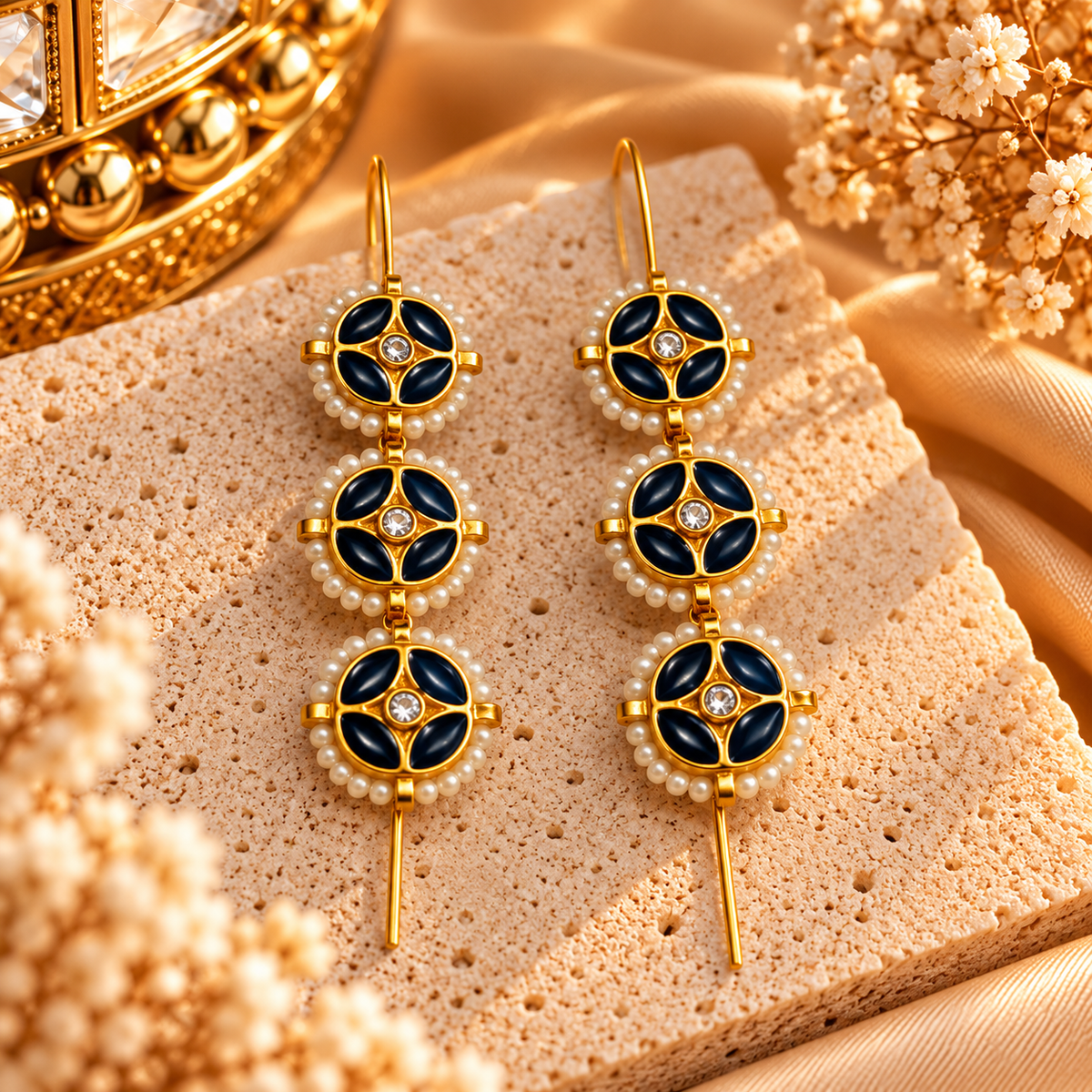 Rajshree Moti Meenakari Needle Earcuff