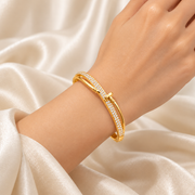 Crystal Buckle Gold Bracelet (Baby Size)