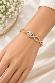 Celeste Gold Infinity Crystal Bracelet (Baby Size)