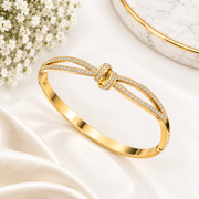 Crystal Knot Gold Bracelet (Baby Size)