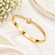 Solitaire Crystal Gold Bracelet (Baby Size)