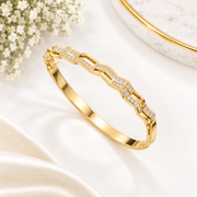 Interlock Crystal Gold Bracelet (Baby Size)