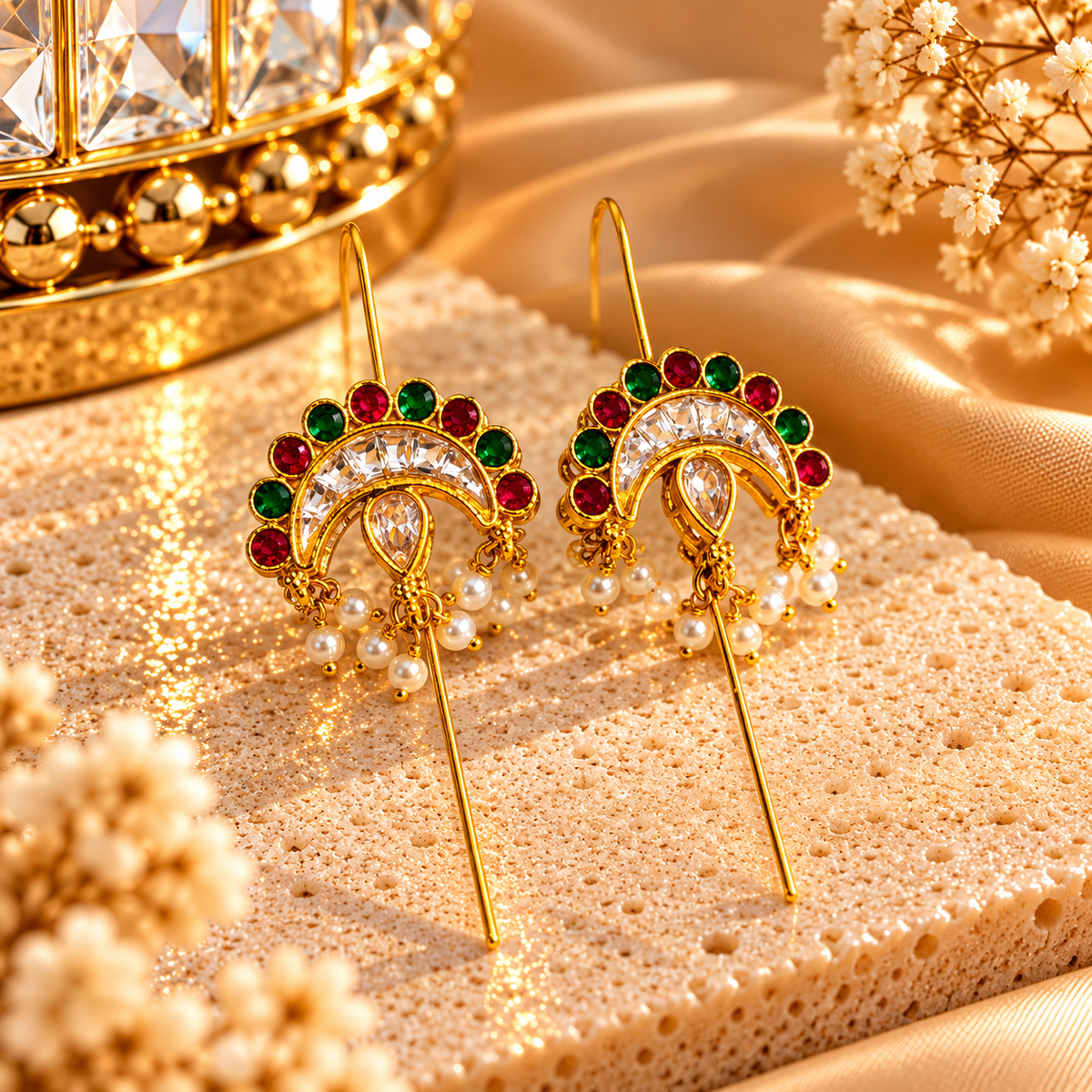 Ratna Chandrika Kundan Pearl Bugdi