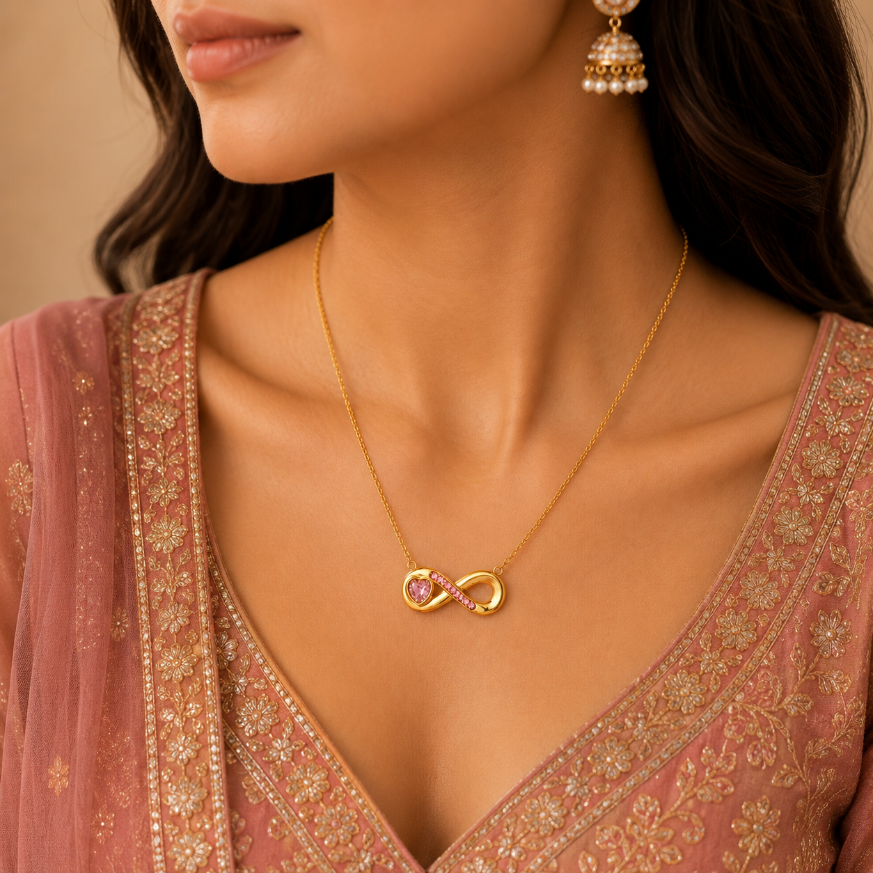Eterna Infinity Necklace – 18K Gold Plated