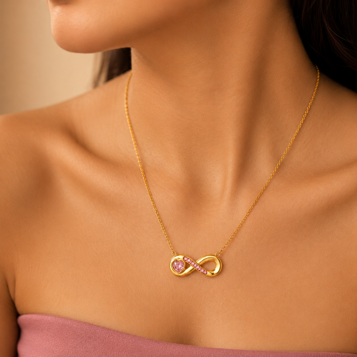 Eterna Infinity Necklace – 18K Gold Plated