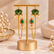 Padmavati Lotus Pearl Earchain