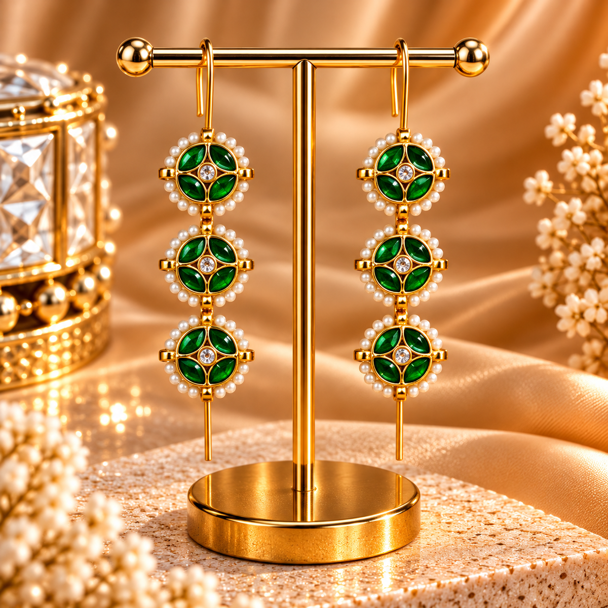 Rajshree Moti Meenakari Needle Earcuff