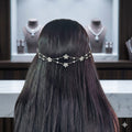 Silver double flower hairlet