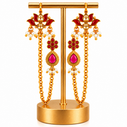 Padma Pushpa Kundan Ear Chain