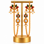 Padma Pushpa Kundan Ear Chain