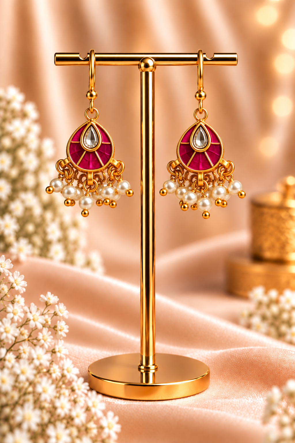 Rajvi Meenakari Pearl Bugdi