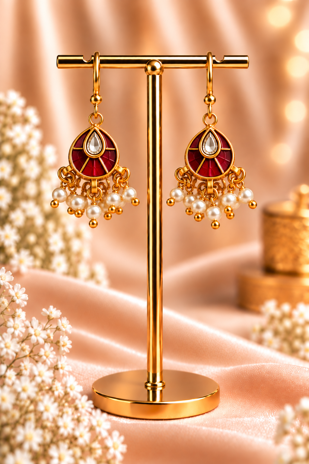 Rajvi Meenakari Pearl Bugdi
