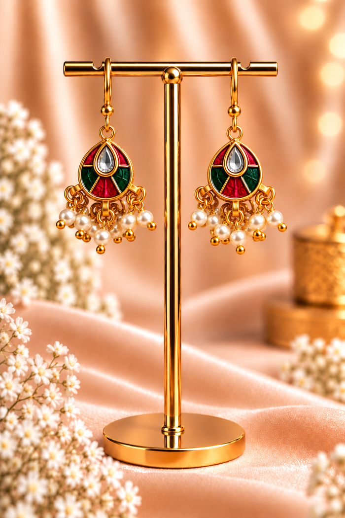 Rajvi Meenakari Pearl Bugdi
