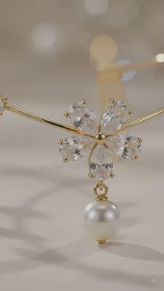 Floral AD leaves Hairlet (Silver)