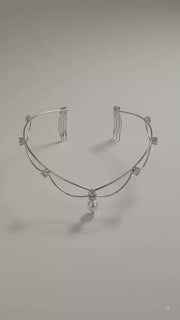 Multi curves Pearl Hairlet (Golden and Silver)