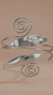 Flowing Grace Arm Cuff (Silver)
