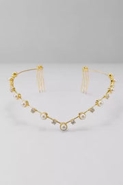 Elegant Pearl AD hairlet (Golden and Silver)