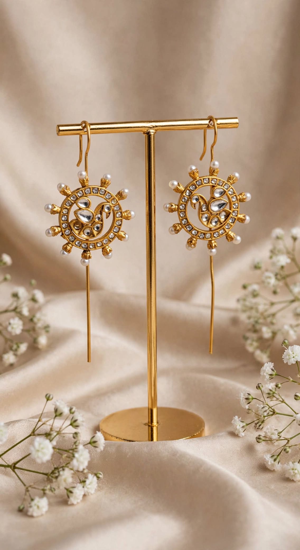 Peacock Chakra Traditional Needle Earcuffs