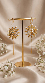 Peacock Chakra Traditional Needle Earcuffs