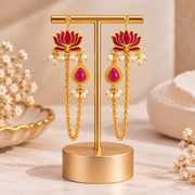 Padmavati Lotus Pearl Earchain